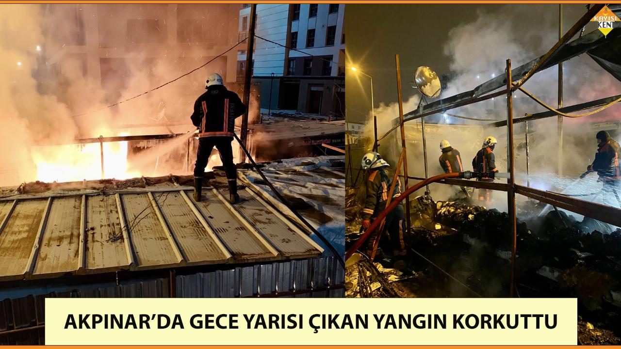 AKPINAR’DA GECE YARISI ÇIKAN YANGIN KORKUTTU