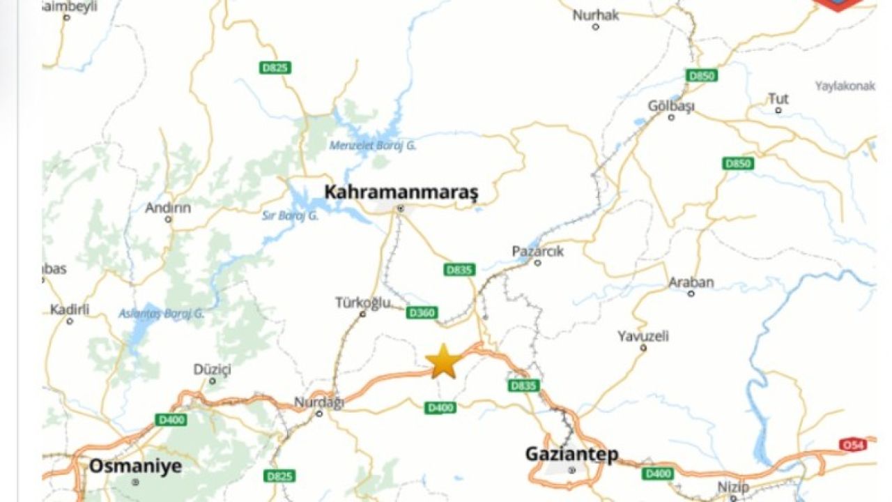 Kahramanmaraş'ta 4.2 büyüklüğünde deprem